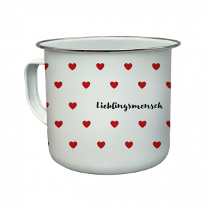 Emaille-Tasse „Lieblingsmensch“